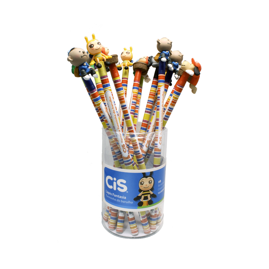 Lápis Preto CIS NR 02 HB Fantasia Turminha do Barulho Unidade Sortido