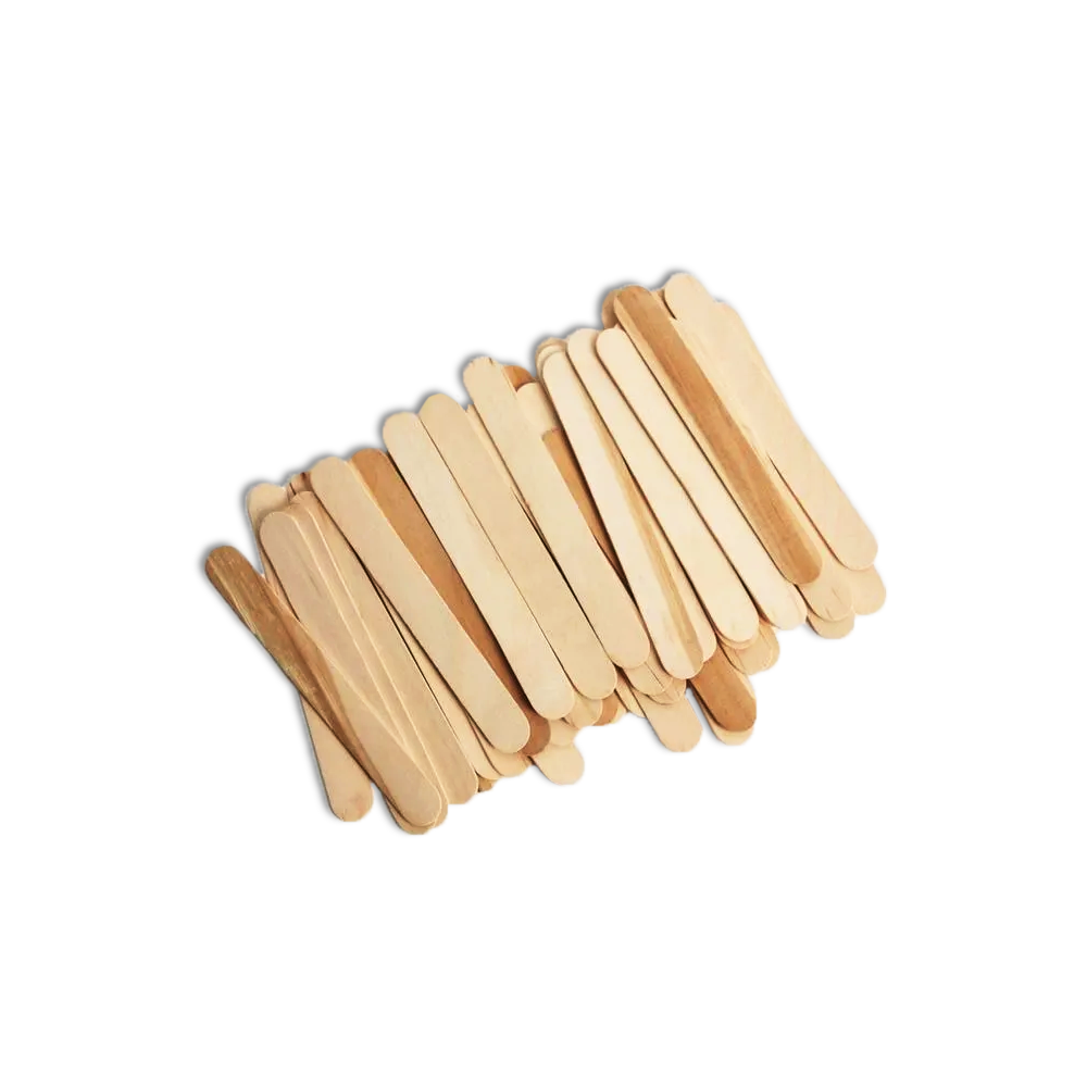 Palito de Picolé Pontas Arredondadas Pacote com 50 Unidades