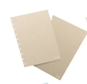 Refil Caderno Ótima System Flex Grande Pontilhado Branco 30 Folhas Dourado