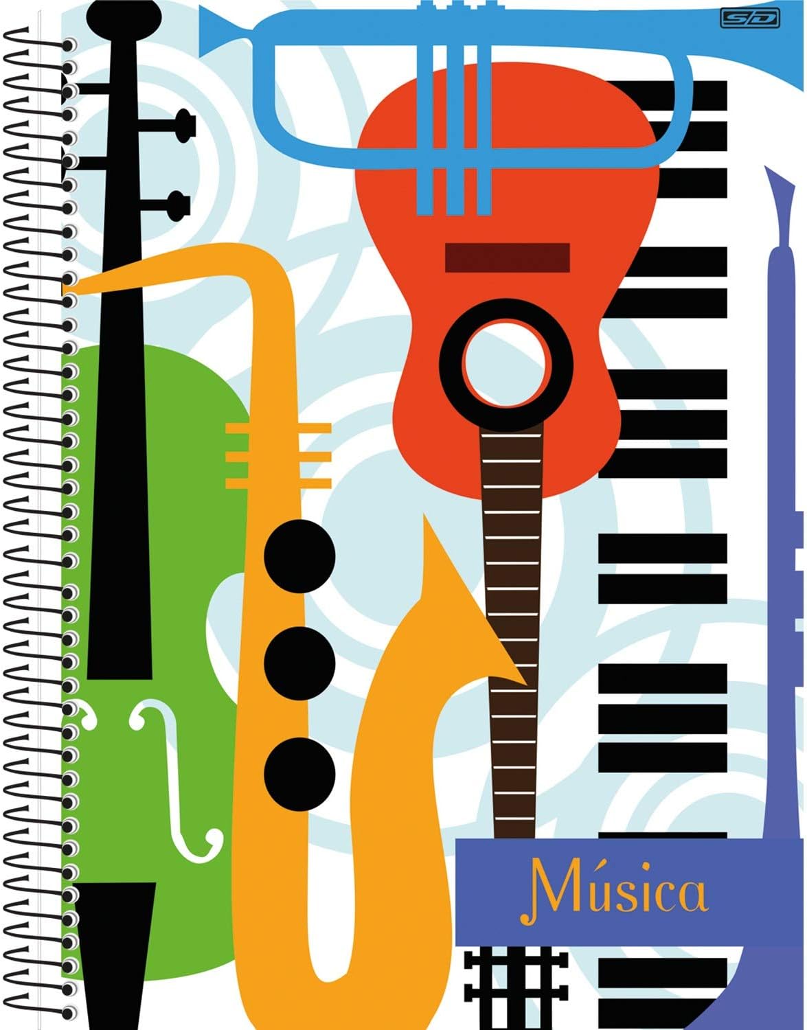 Caderno de Musica São Domingos Grande 80 Folhas Unidade Sortido