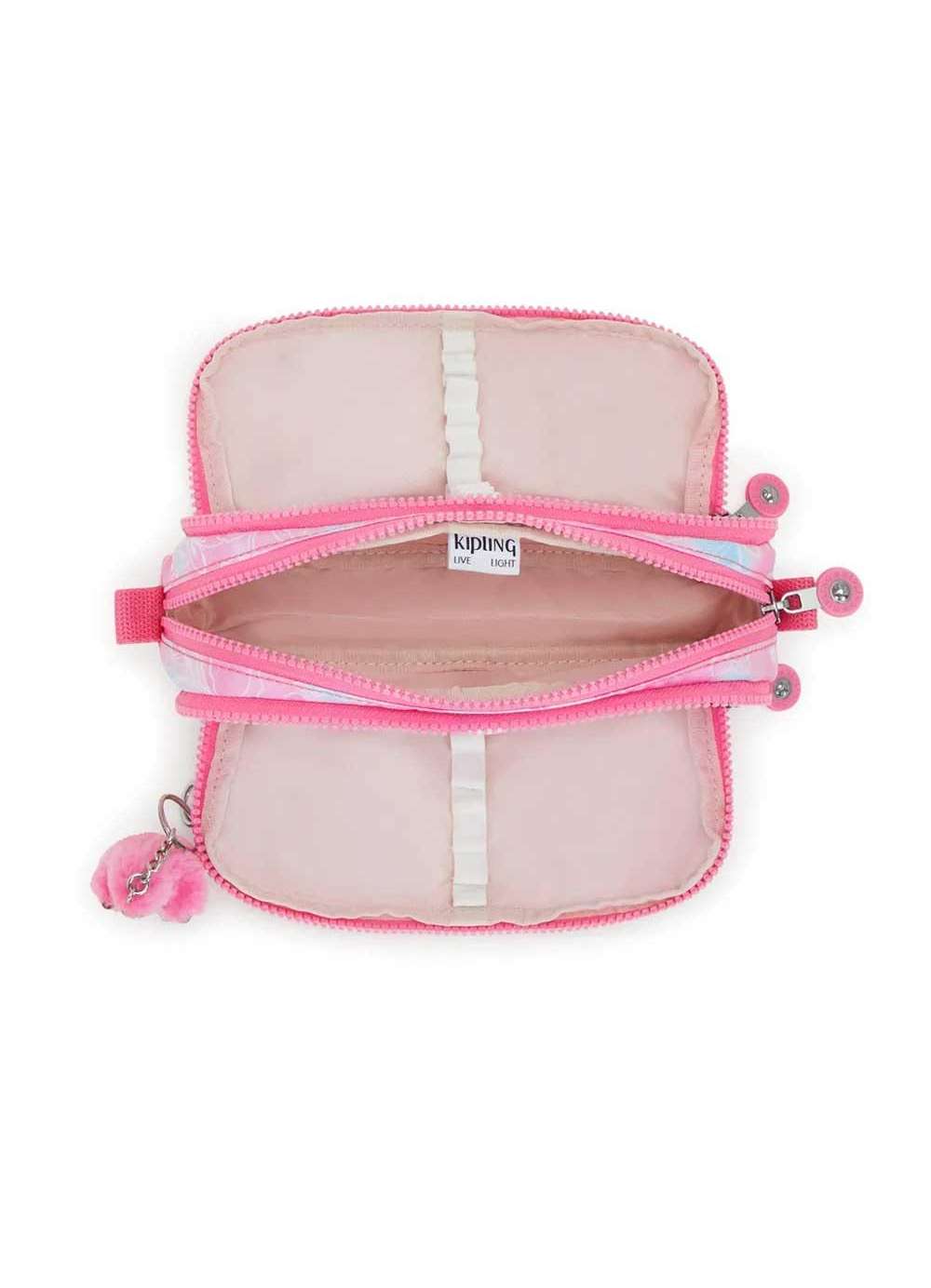 Estojo Kipling Gitroy Garden Clouds Rosa