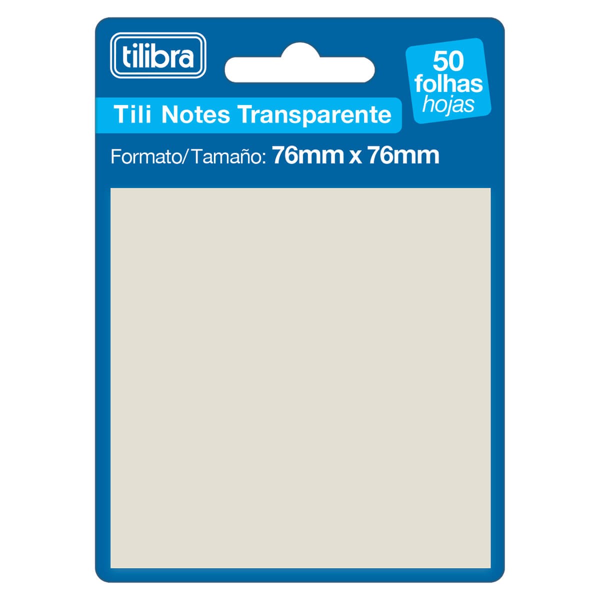 Bloco Adesivo Tilibra 76x76mm Tili Notes Adesivo Transparente