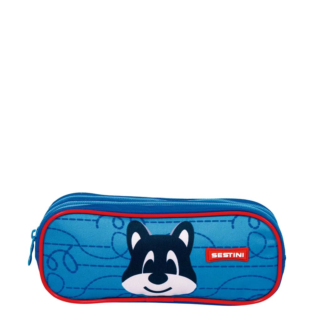 Estojo Escolar Sestini Médio Kids x Dog 2 Divisórias