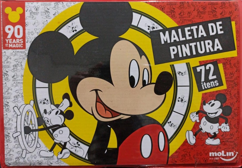 Maleta de Pintura Molin Mickey com 72 Itens Completa