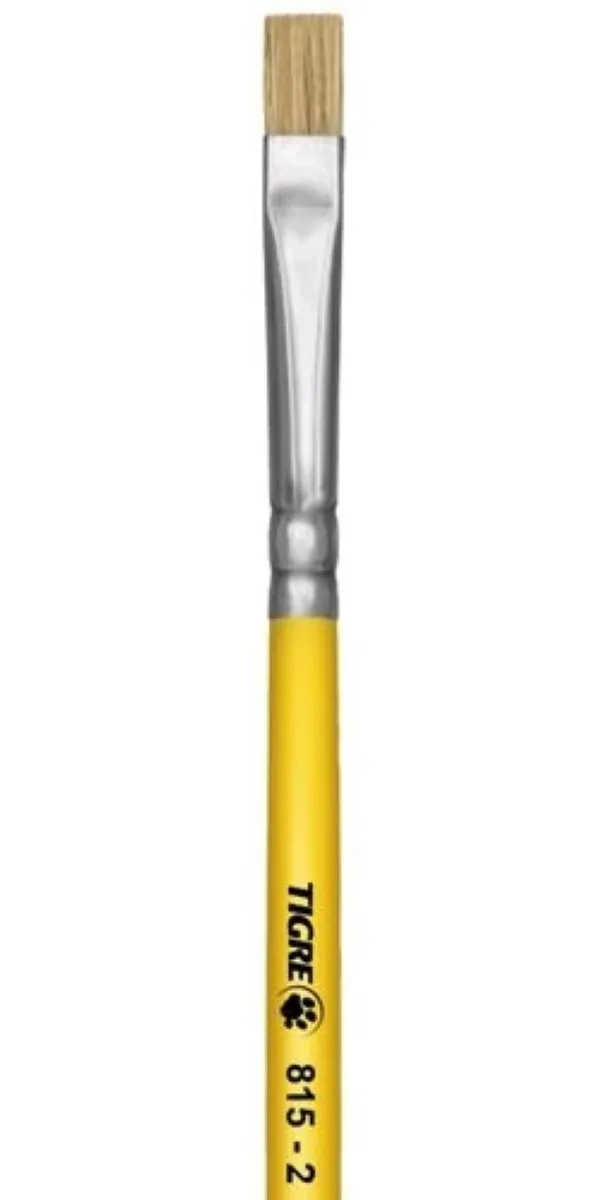 Pincel Chato Tigre 815 NR 02 Longo