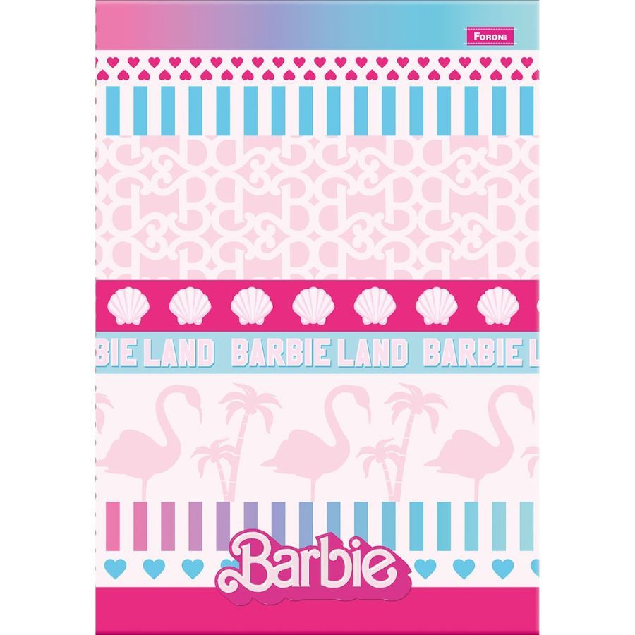 Caderno Brochura Foroni Barbie Teen Capa Dura 80 Folhas Sortido
