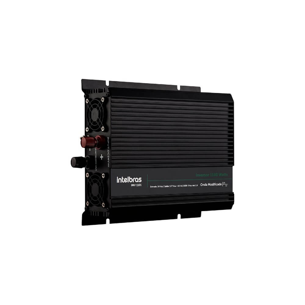 Inversor de Tensão Modificada 1100W 24 VCC Para 127 VAC IMV 1101 Intelbras