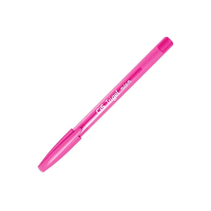 Caneta em Gel CIS Trigel Neon 1.0 mm Corpo Triangular Rosa