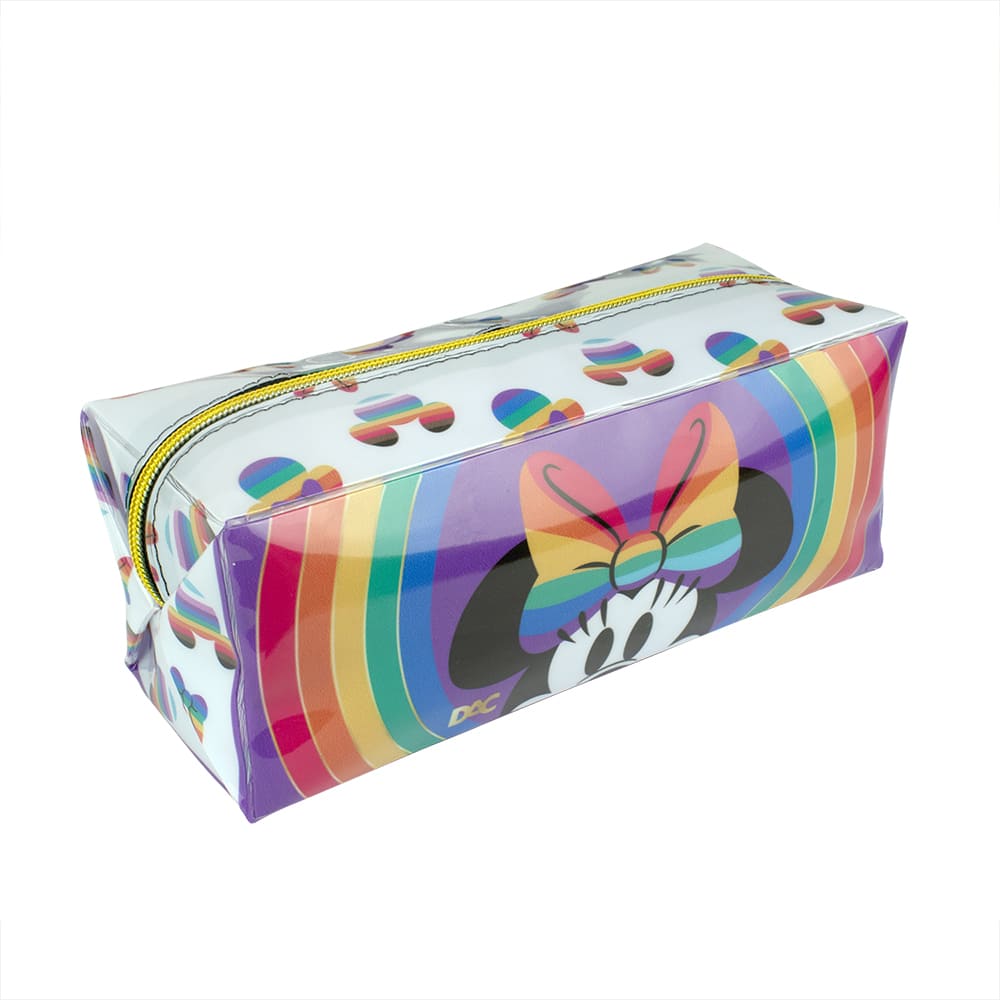 Estojo Escolar DAC Disney Pride Grande em PVC Cristal