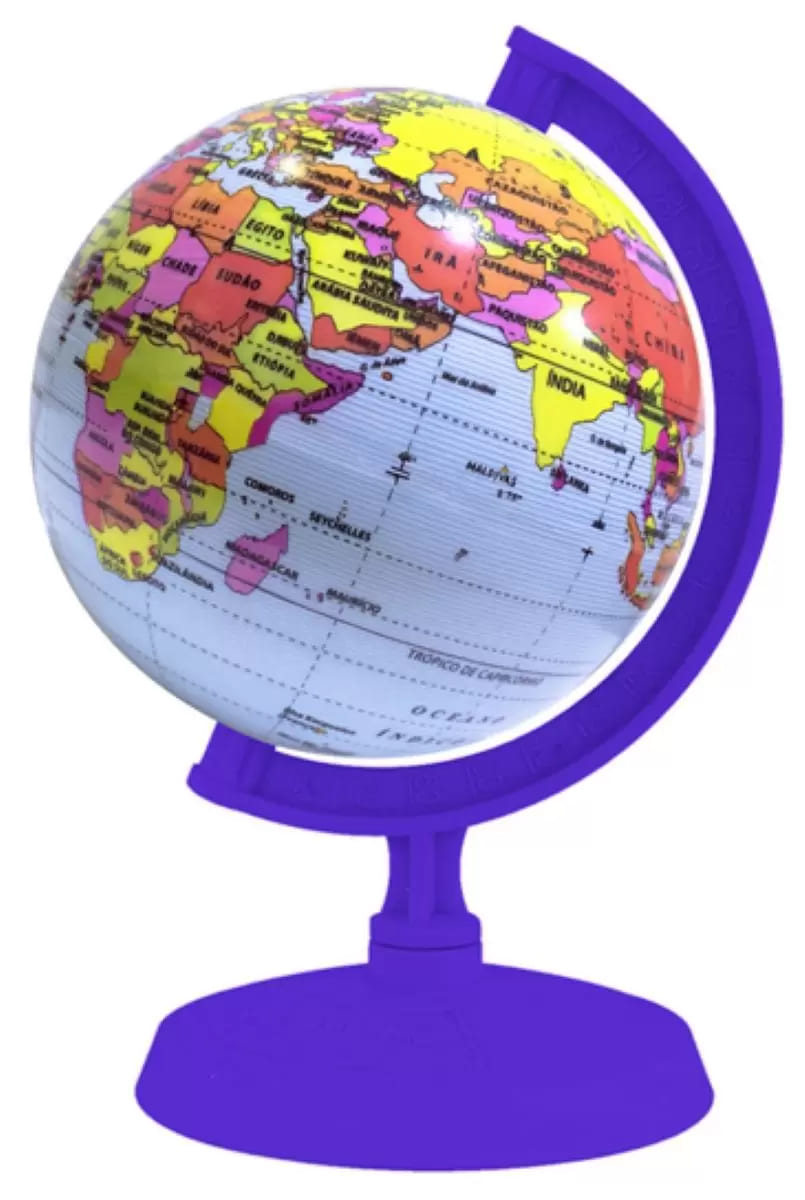 Globo Terrestre Libreria Baby Pequeno 10 cm Roxo