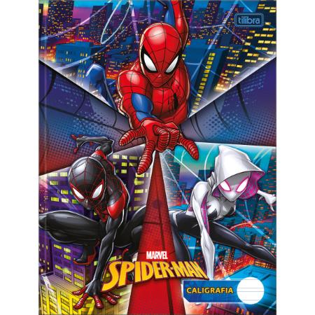 Caderno Caligrafia Tilibra Spider-Man Capa Dura Costurado Médio 40 Folhas com Pauta