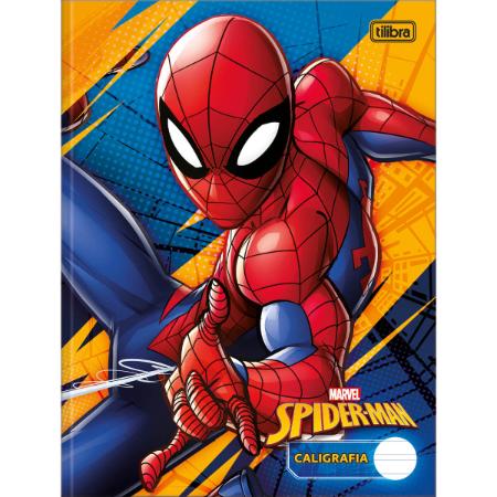 Caderno Caligrafia Tilibra Spider-Man Capa Dura Costurado Médio 40 Folhas com Pauta