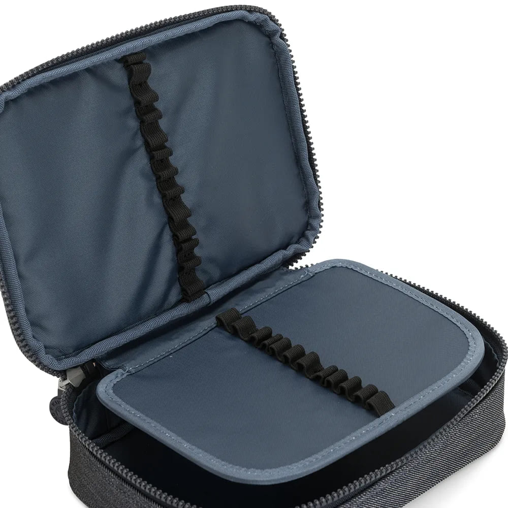 Estojo Kipling Marine Navy 100 Pens Grande Jeans