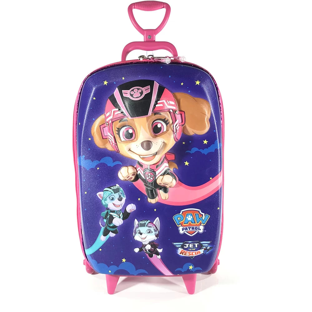 Mochila com Rodas Infantil Diplomata Patrulha Canina Rodinha Tripla Grande