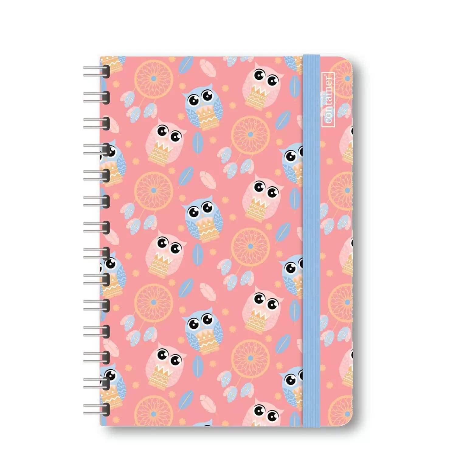 Caderneta Dermiwil Coruja Off White 80 Folhas Pequeno