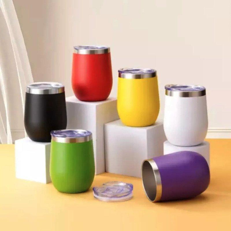 Copo Térmico Cuia 350 ml Aço Inox com Tampa Verde