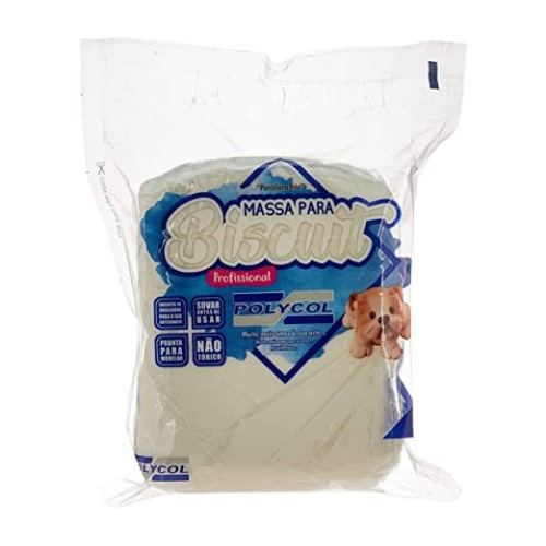 Massa para Biscuit Polycol Natural 1kg