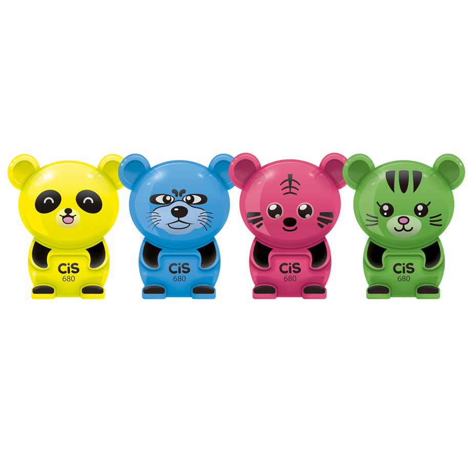 Apontador com Depósito CIS Escolar Fun 680 Cores Sortido Unidade