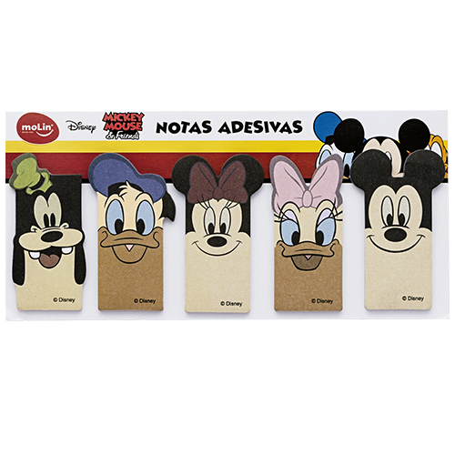 Bloco Marcador de Páginas Molin Mickey Mouse Adesivo