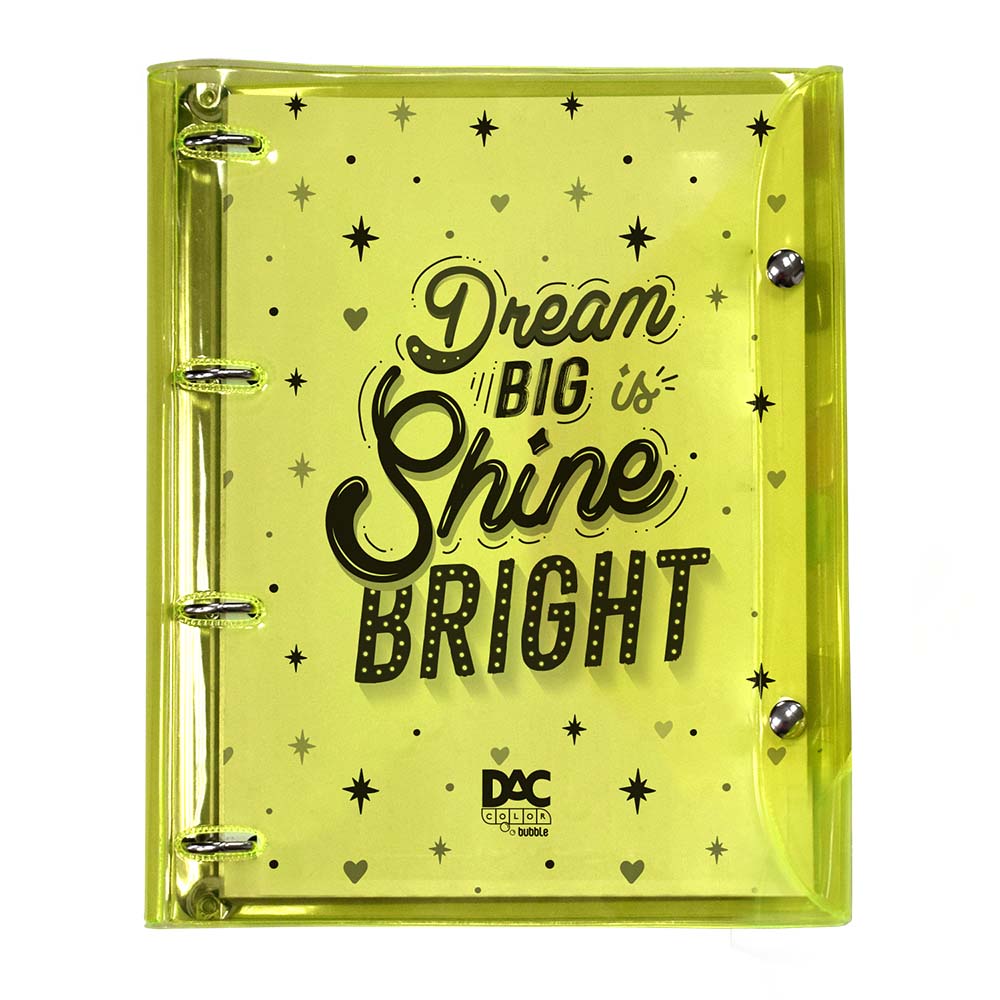 Fichário Universitário DAC Cristal Color Breeze 192 Folhas