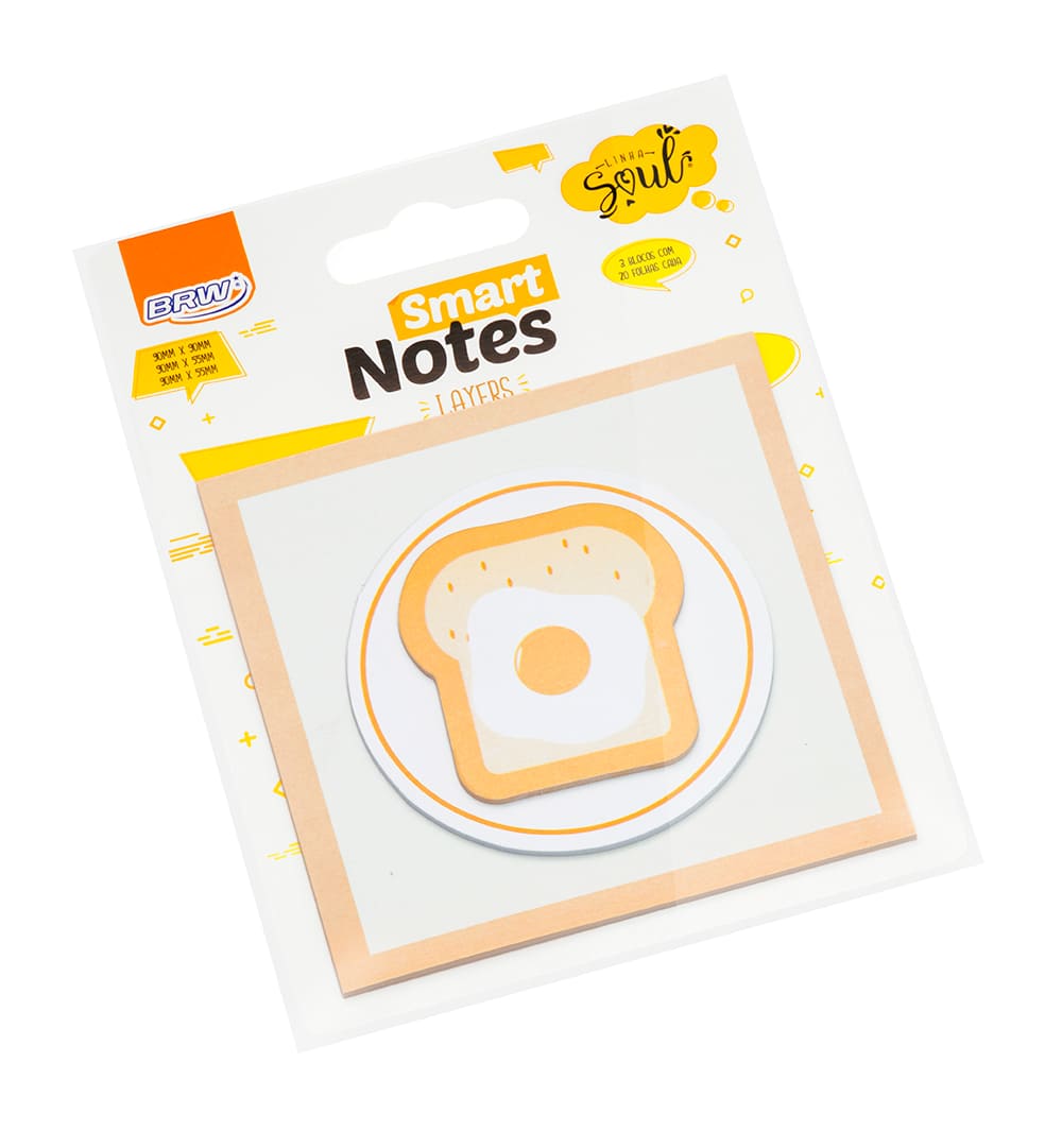Bloco Adesivo BRW Smart Notes Layers Ovo