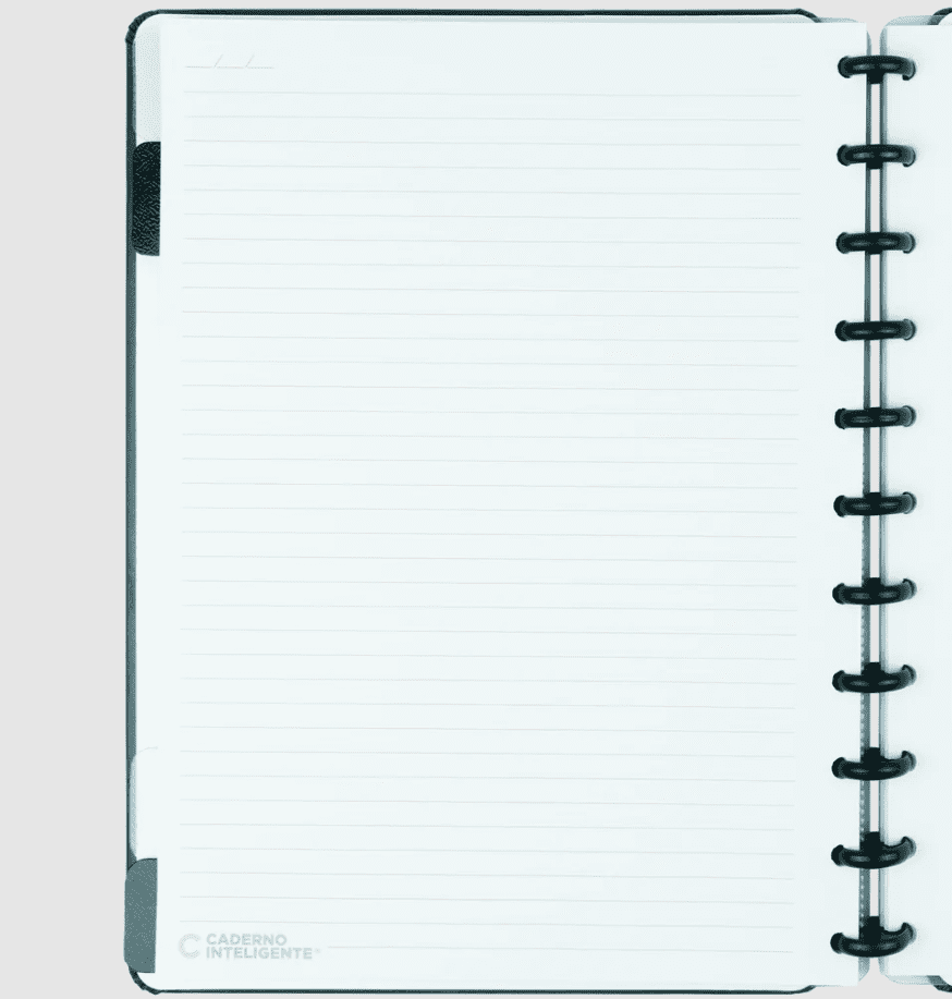 Caderno Inteligente Dark Green Grande 60 Folhas com Pauta e 20 Folhas Lisas