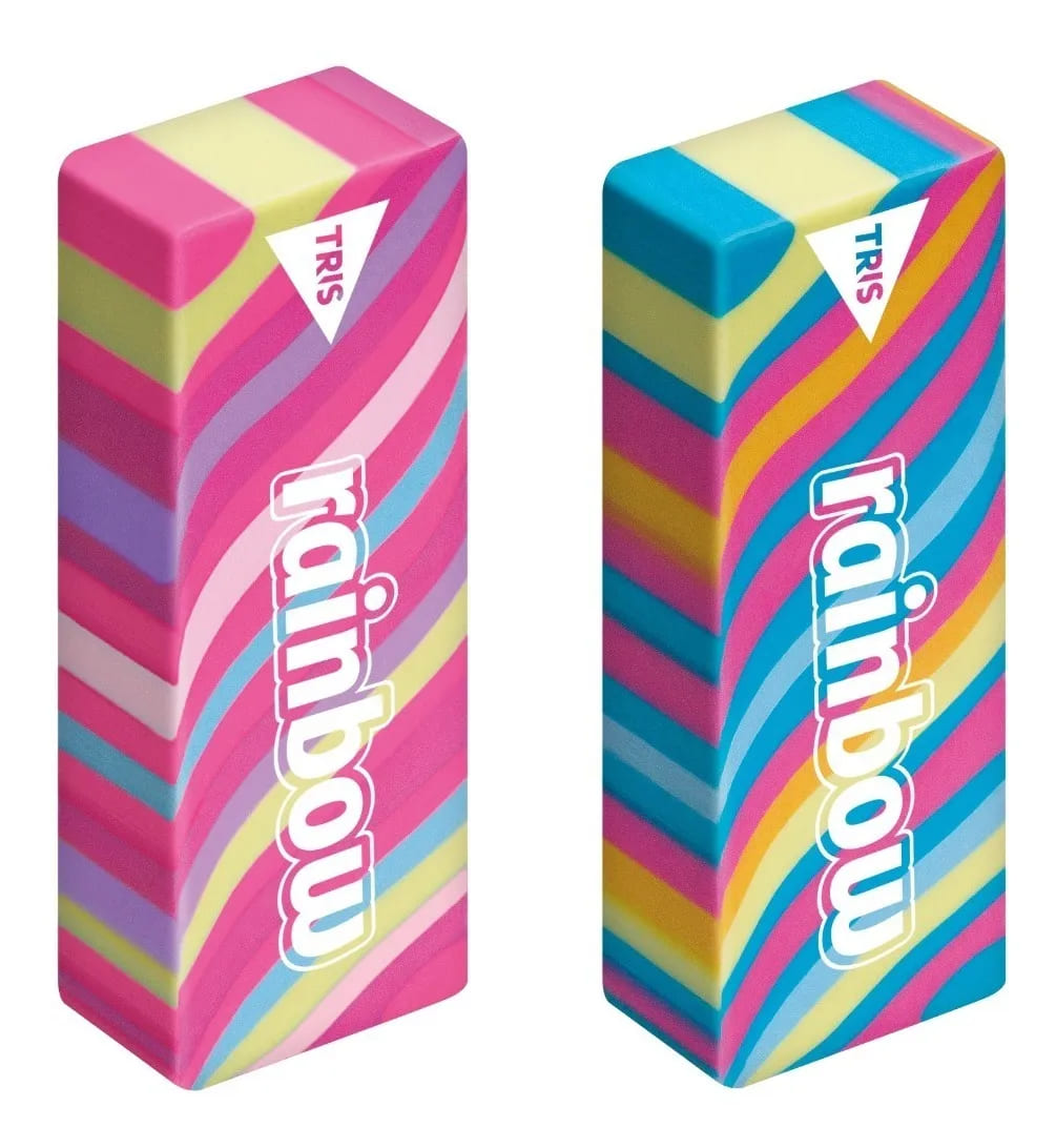 Borracha TRIS Rainbow Cores Unidade Sortido