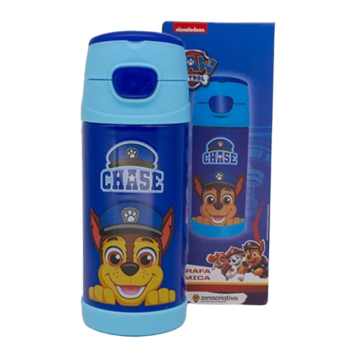 Garrafa Térmica Handle Chase Patrulha Canina 350ml Infantil Pequena
