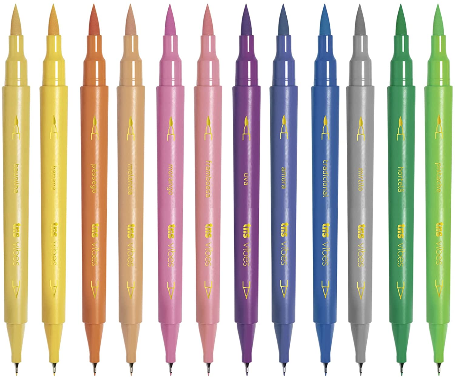 Caneta Hidrocor Tris Vibes Sketch Macar com 12 Unidades