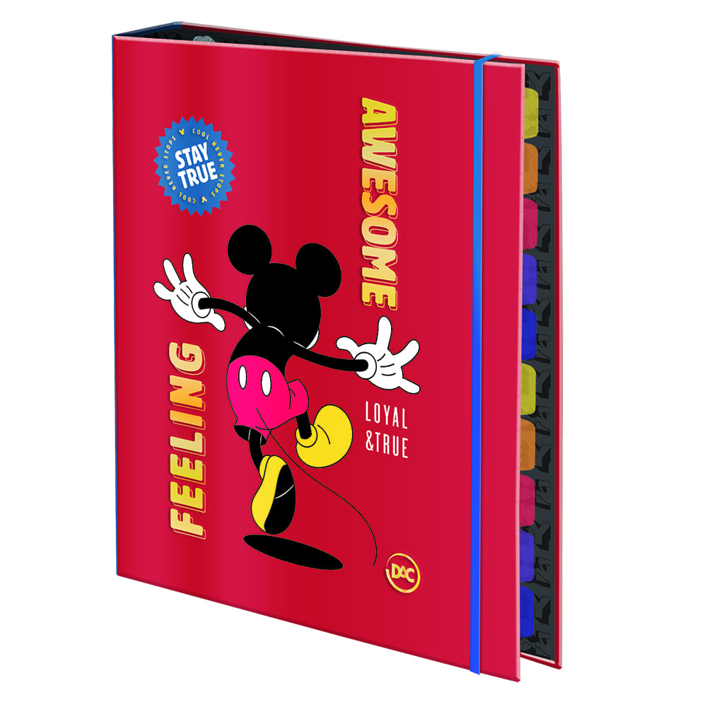 Caderno Fichário DAC Universitário Mickey Colegial 48 Folhas