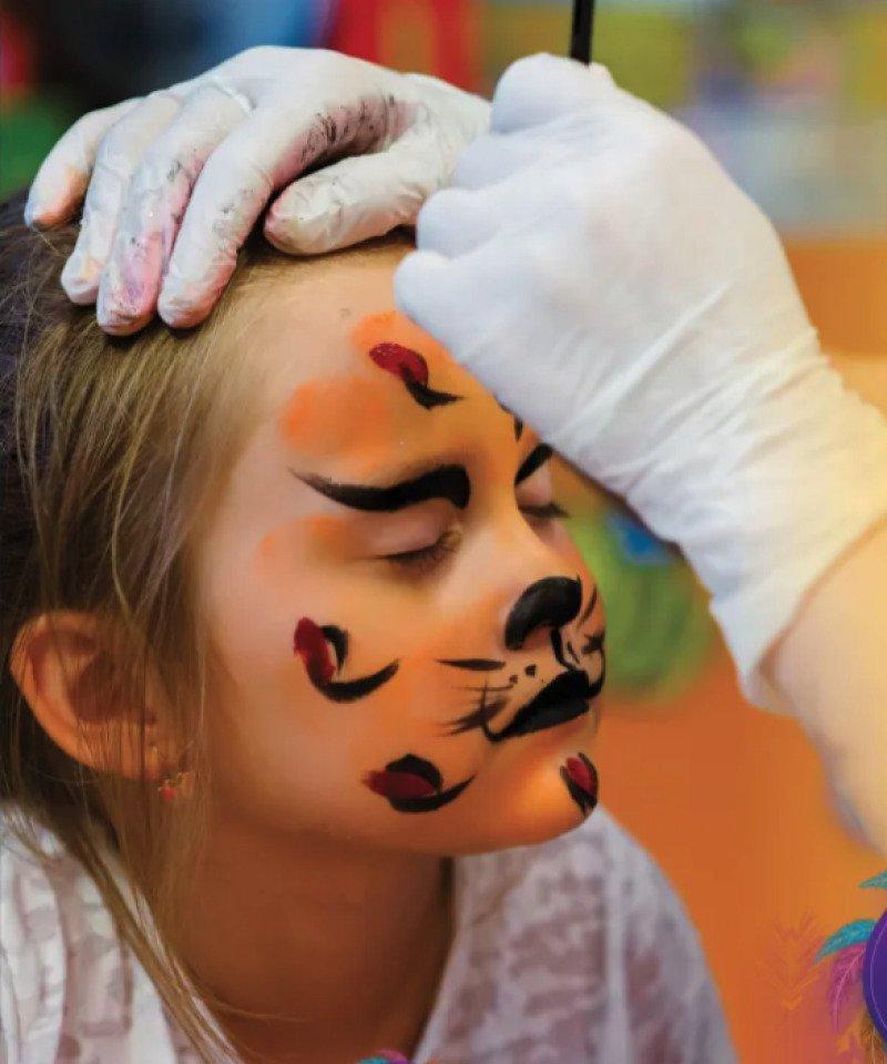 Tinta Pintura Facial Corporal Roll On 6ml Tinta da Alegria Brincadeira Carnaval Preto