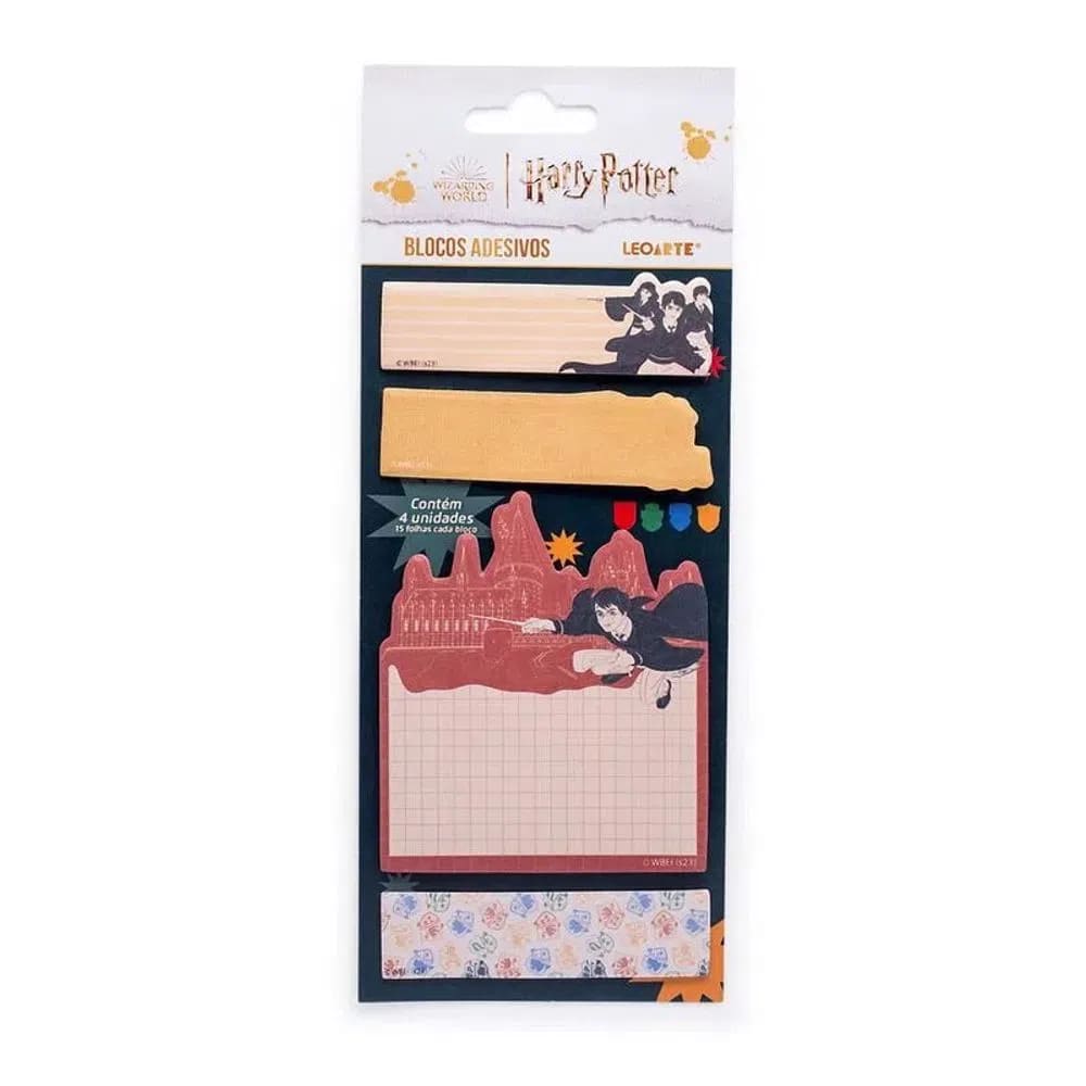 Bloco Adesivo Leo e Leo Harry Potter com 4 Blocos 15 Folhas