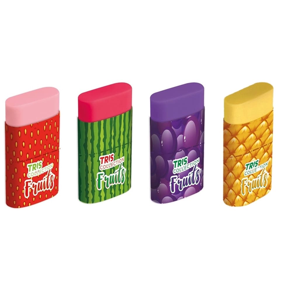 Borracha Escolar TRIS Fruits Unidade Sortido