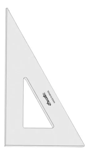 Esquadro Acrílico Trident 60x50 cm Transparente 2mm