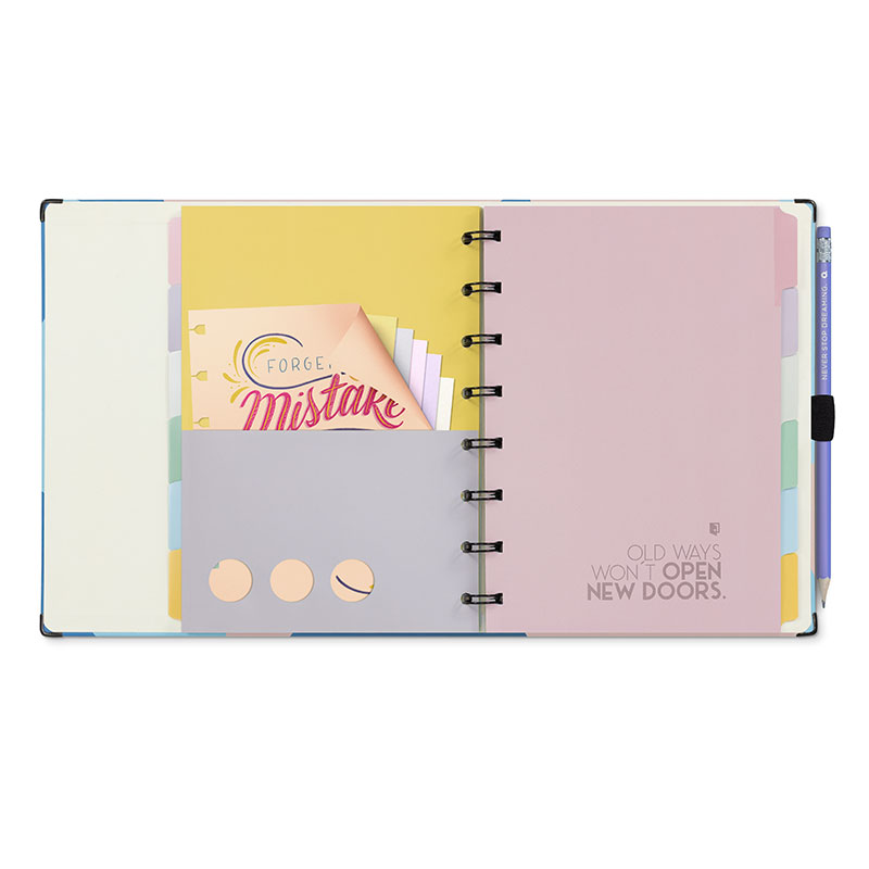 Caderno Ótima Argolado A5 System Flex Orna Pato Sortido