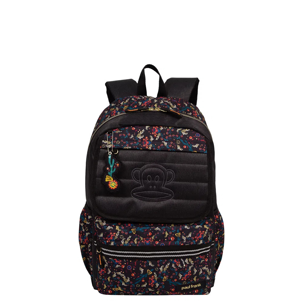 Mochila de Costa Sestini Paul Frank Grande com Tampa 21T02 Preto