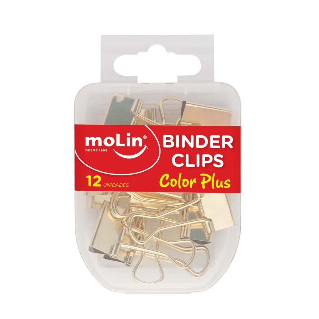 Prendedor de Papel Molin Binder Color Plus Ouro