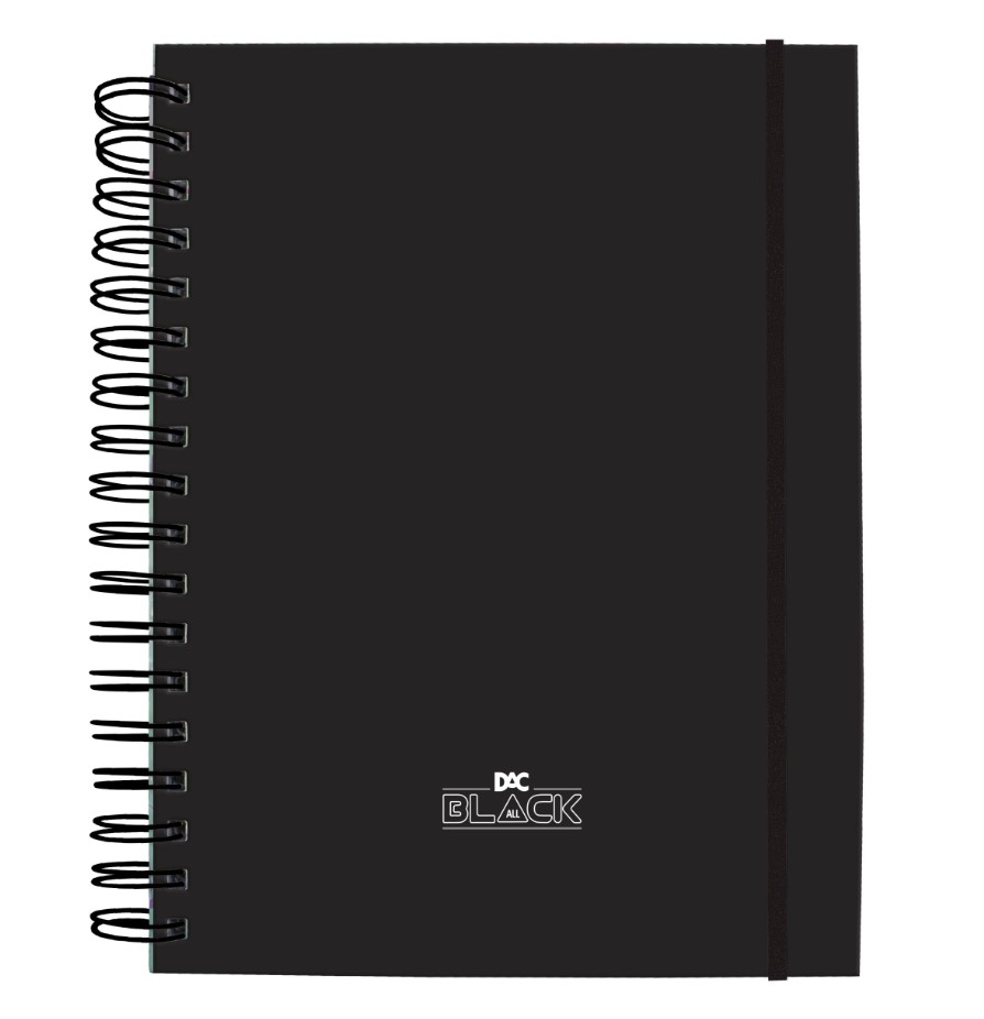 Caderno DAC Smart Colegial ALL BLACK com Folhas Reposicionáveis 90g