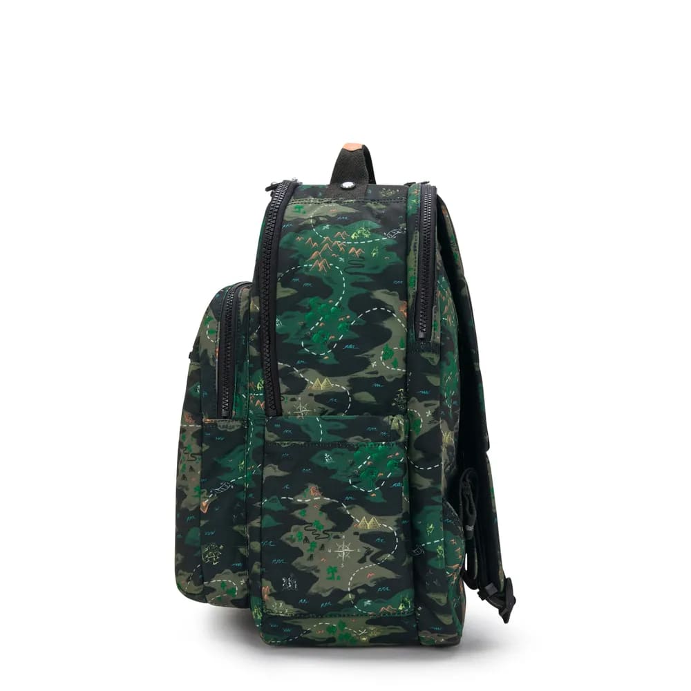 Mochila Kipling Seoul College Estampado Grande