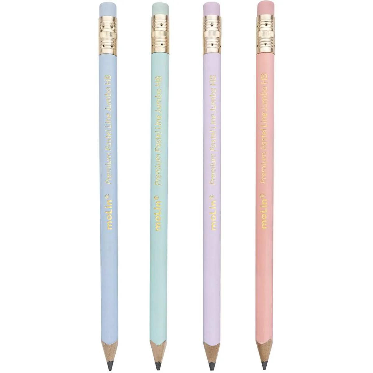 Lápis Preto Molin Jumbo HB Pastel Line Unidade Sortido
