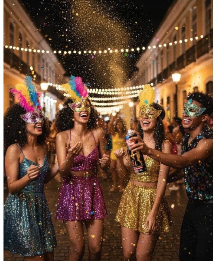 Glitter Spray Cabelo e Corporal 150 ml Da Alegria Carnaval Ouro Dourado