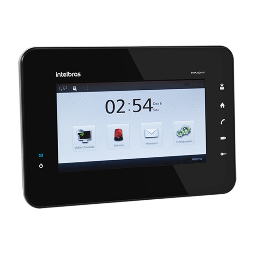 Terminal de Vídeo IP TVIP 2000 HF Intelbras Black Piano