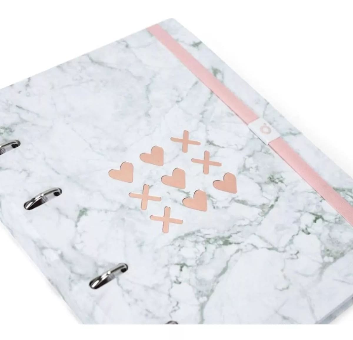 Caderno Argolado Ótima Stone Ultra Geométrico Mármore