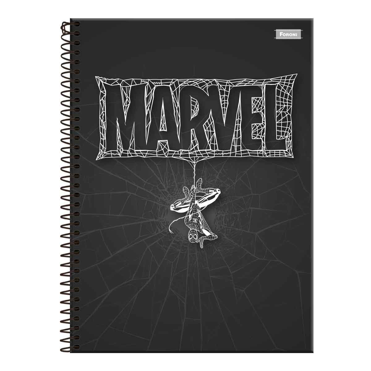 Caderno Espiral Tilibra Capa Dura Universitário Marvel Red Brick 80 Folhas 1x1 Sortido