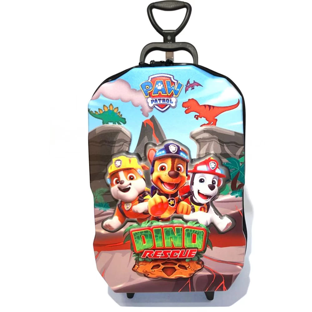 Mochila com Rodas Infantil Diplomata Patrulha Canina Rodinha Tripla Grande