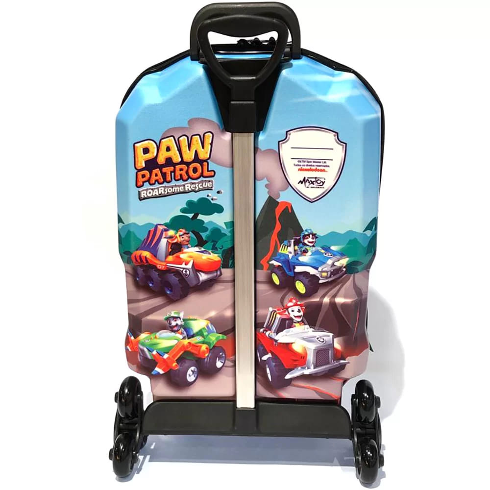 Mochila com Rodas Infantil Diplomata Patrulha Canina Rodinha Tripla Grande
