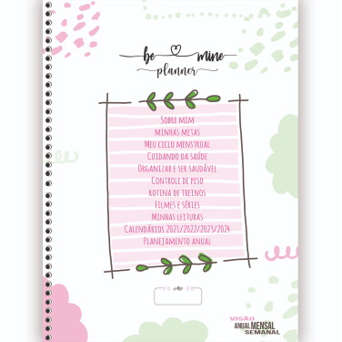 Planner São Domingos Be Mine Permanente Espiral 80 Folhas Sortido