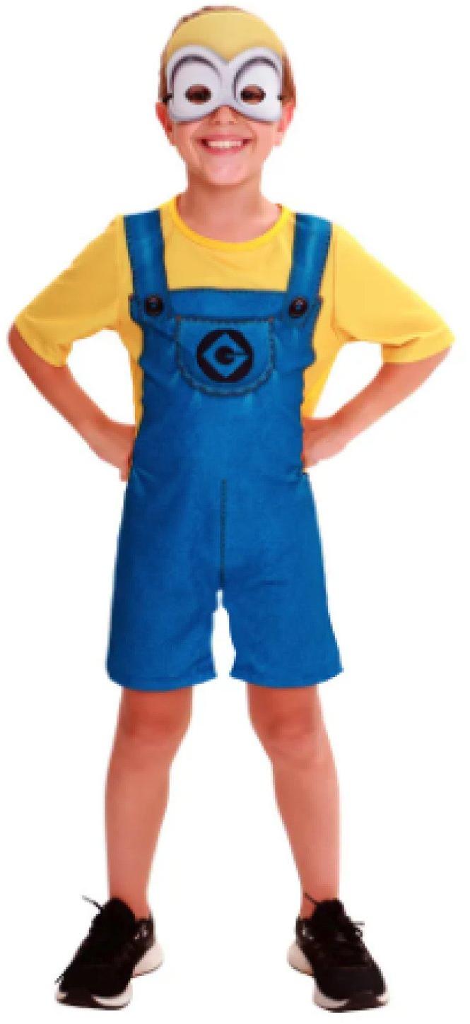 Fantasia Minions Bob Básica Tam M Super Magia