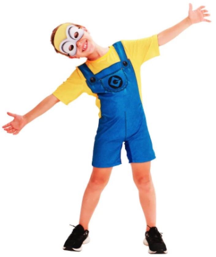Fantasia Minions Bob Básica Tam M Super Magia