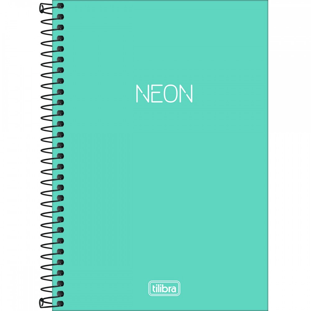 Caderno Tilibra Neon Pequeno Espiral Capa Plástica 80 Folhas